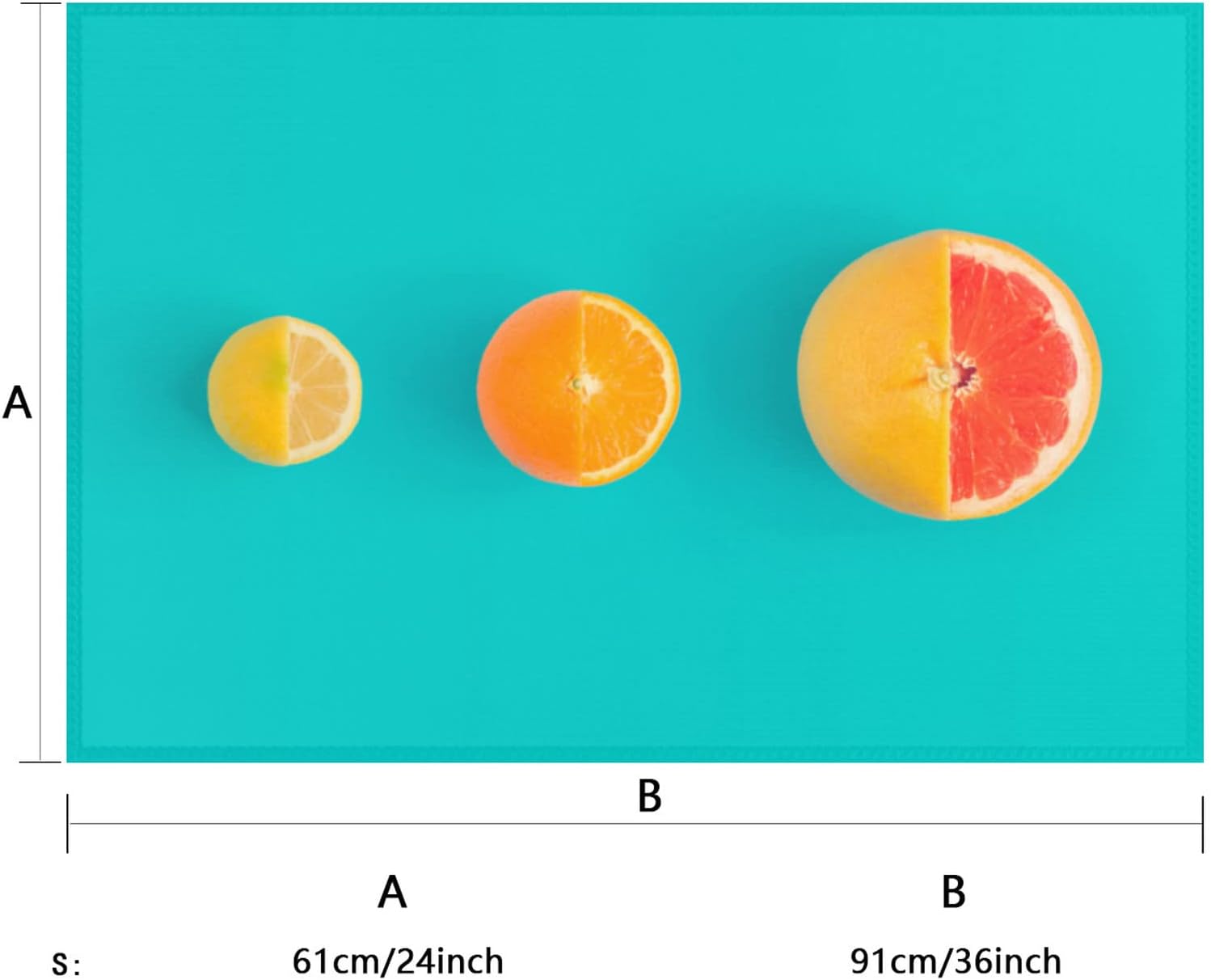 2 x 3 Lemon Orange Grapefruit Fruit Super Soft Area Rug for Kids Baby Nursery, Nursery Decor Throw Rugs for Bedroom, Kids Room, Large Carpets for Bedroom