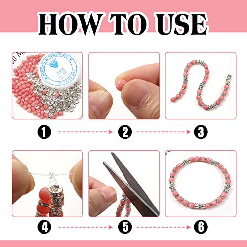 TOAOB 100pcs Natural Stone Pink Chalcedony Jades Round Crystal Beads for Jewelry Making 8mm Natural Gemstone Round Loose Bead for DIY Bracelets Necklaces Crafts - Image 4