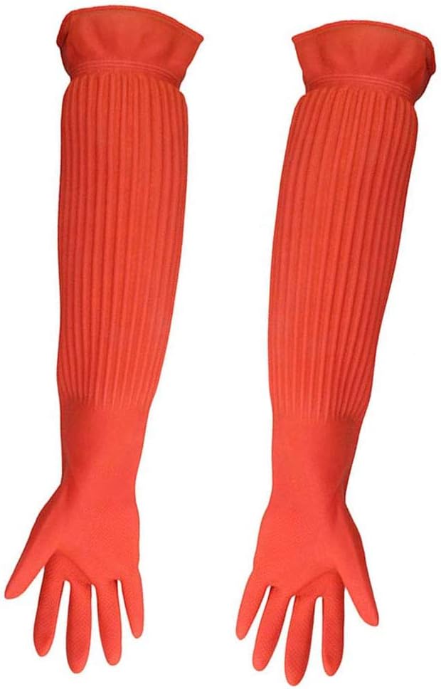 ASOCEA 22in Aquarium Gloves Extra Long Waterproof Resistant Gloves for