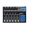 Studio Mixers, Line Mixer 7-Channel DJ Mixer Music Mixing Stage Audio Sound Amplifier Bluetooth DJ Remote Control Table…
