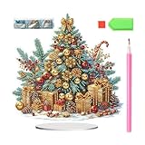 Ya en mundofriki.es: Kit de pintura de – Juego de creación de arte de acrílico 2D que incluye soporte de exhibición, decoración de mesa de árbol de Navidad | Proyecto creativo completo para