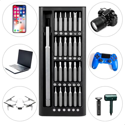 Conjunto Kit Chave de Precisão Ponta Magnética 25 em 1 Intercambiáveis Jogo de Chave para Eletrônico