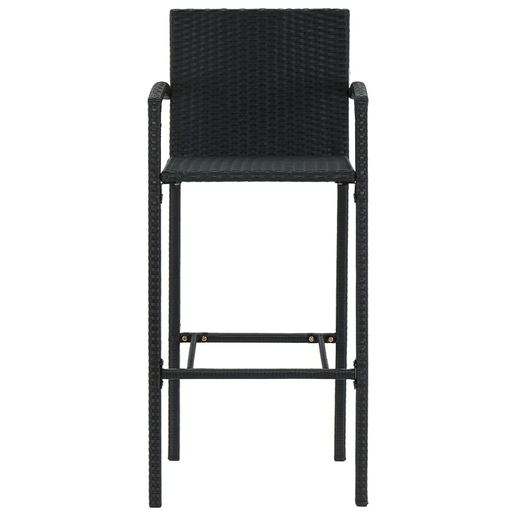 Gartenlounge - Juego de mesa de jardín (9 piezas), color negro