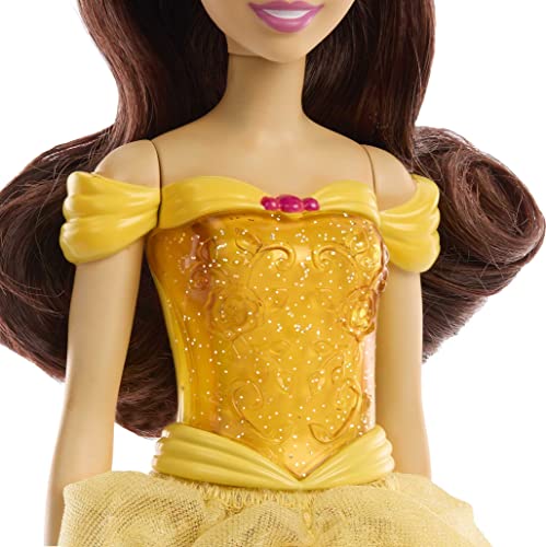 Disney Princess Belle Fashion Doll, Sparkling Look With Brown Hair, Brown Eyes & Tiara Accessory #TOP3