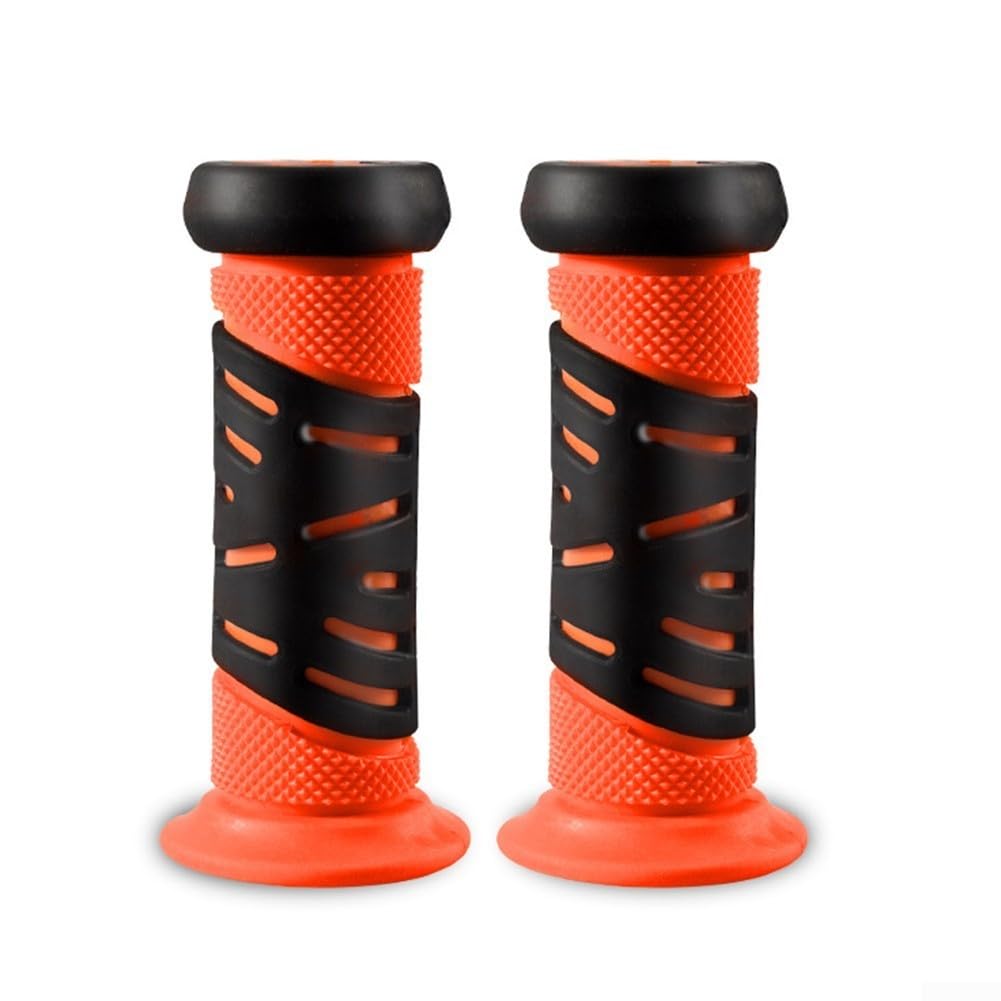 Honseadek Rubber Bicycle Handlebar Grips For Kids Bikes And Scooters Non-Slip Textured Grip Tape Pads For Children Tricycle Handle Bars Multiple Colors Available Soft(orange)