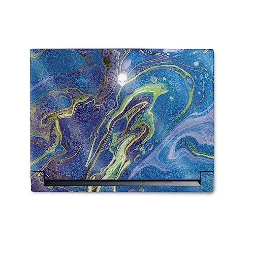 MightySkins Glossy Glitter Skin Compatible with Alienware M18 R1 (2023) Full Wrap Kit - Blue Pour | Protective, Durable High-Gloss Glitter Finish | Easy to Apply & Change Styles | Made in The USA