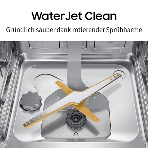 Samsung Geschirrspüler, 60 cm, Vollintegrierbar, EEK: A, 14 Maßgedecke, 7,9 l Wasserverbrauch, WaterJet Clean, SmartThings AI Energy Mode, 43 dB(A), Weiß, DW60CG880B00EG
