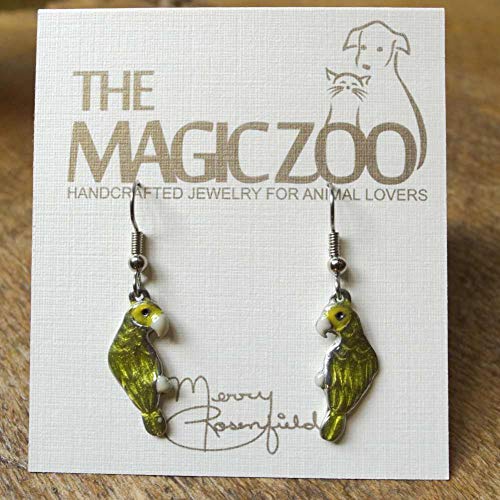 Enamel Green Amazon Earrings By The Magic Zoo #TOP2