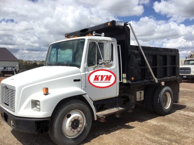 Kym Industries Electric Aluminum 4-Spring Dump Truck Tarp System with TARP for Beds Up to 20' and 110" Wide. (18oz. Black Waterproof Vinyl, 7'6"x14')