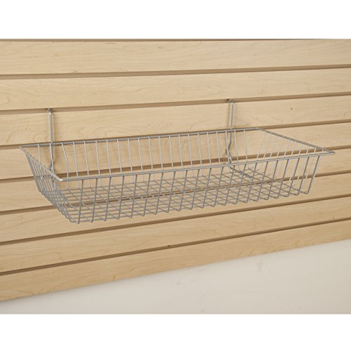 Only Garment Racks 5624C (Pack of 6) Chrome Wire Baskets for Grid Wall