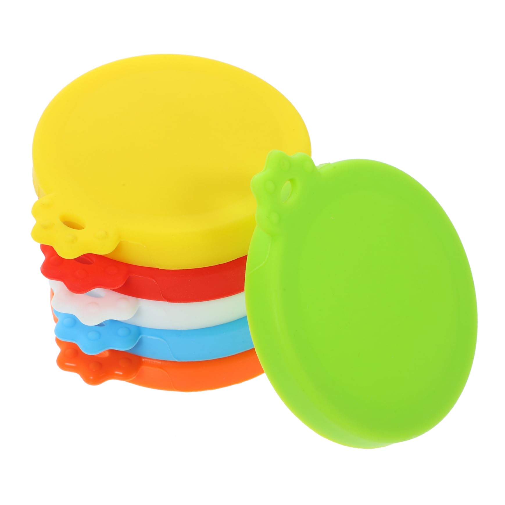 TOPBATHY 5 Set Coperchi Silicone Per Lattine E Barattoli Per Cibo Per Animali E Bevande Adattabili E Riutilizzabili E Facili Da Riporre Vivaci Per Chiusura 6 Pezzi*5