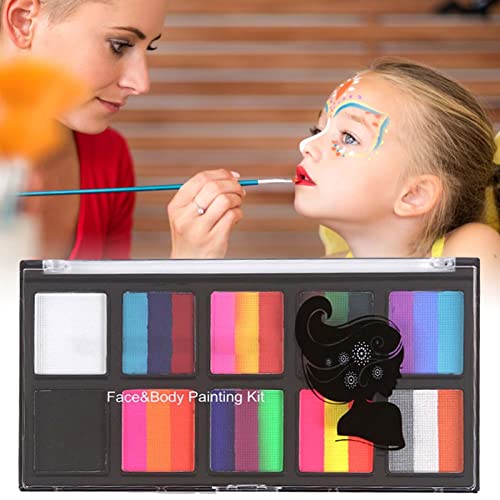 Pintura Corporal Rosto | 10 cores solúveis em água pintura rosto | Acessórios maquiagem para mulhere