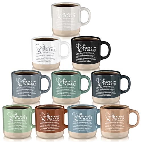 Didaey 10 Pcs Difference Maker Appreciation Gifts Bulk Inspirational Ceramic