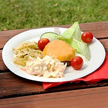 REAL ACCESSORIES Large Disposable Paper Plates 23cm Paper Plates Strong - Image 4