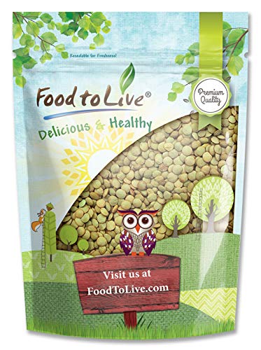 Food to Live - Whole Green Lentils, 1 Pound Dried Raw Lentils, Sproutable, Kosher, Vegan. Rich in Dietary Fiber, and Protein. No Soaking Required.