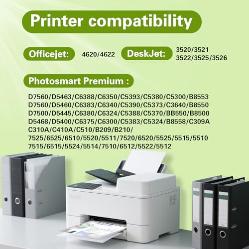 Image of 564XL Ink Cartridge Compatible for HP Ink 564 XL 564XL High Yield 5 Combo Pack (BK /PBK /C /M /Y) for DeskJet 3520 3522 Photosmart 7520 6520 5520 7525 5514 7510 OfficeJet 4620 Printers