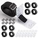 Ponwec 24PCS Pool Solar Cover Reel Attachment Straps Kit for In Ground Swimming Pool Solar Blanket Cover Reels Straps Solar Blanket Straps Including 8 Nylon Straps with Tabs, 8 Cord Plates,8 Buckles