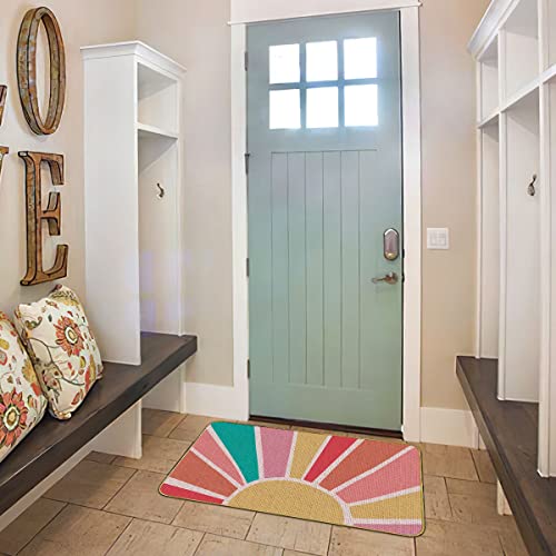 Mingnei Boho Sun Sunrise Sunset Colorful Sunshine Doormat Door Mat For Home Entrance,Bohemia Nature Farmhouse Floor Mats For House Front Indoor Inside Outdoor Outside Entryway Rug 30 X 17 Welcome Mat #TOP2