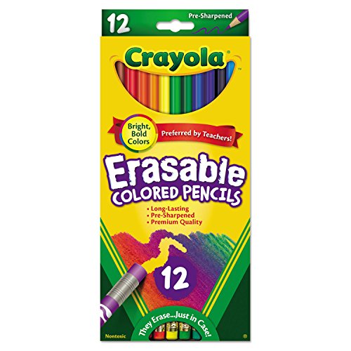 CYO684412 - Crayola Erasable Colored Woodcase Pencils