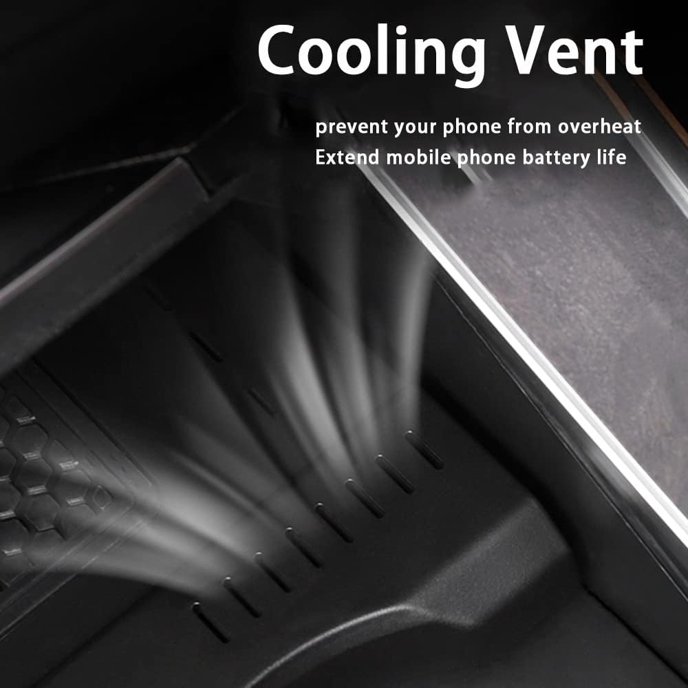 Wireless Car Charger Fit for Mercedes-Benz C/GLC/AMG Series 2022-2015 C180/C200/C260/C300/GLC200/GLC300,15W Wireless Charging Panel,QC3.0 Charging Port, Multiple Phones Owner(All Qi Phones)