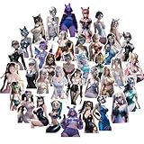 48 Pcs Sexy Girl Stickers for Adults - Cute Anime Girl Sticker,Uncensored＆Punk Themes,Mask Hot Girl Sticker Art Colletion for Water Bottles