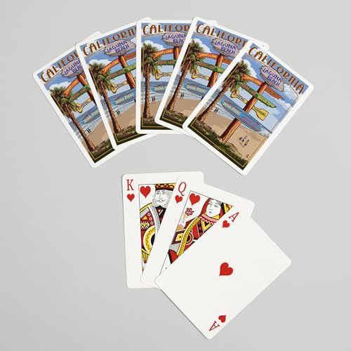 Lantern Press Laguna Beach, 52 cartas póker para adultos miniatura 7