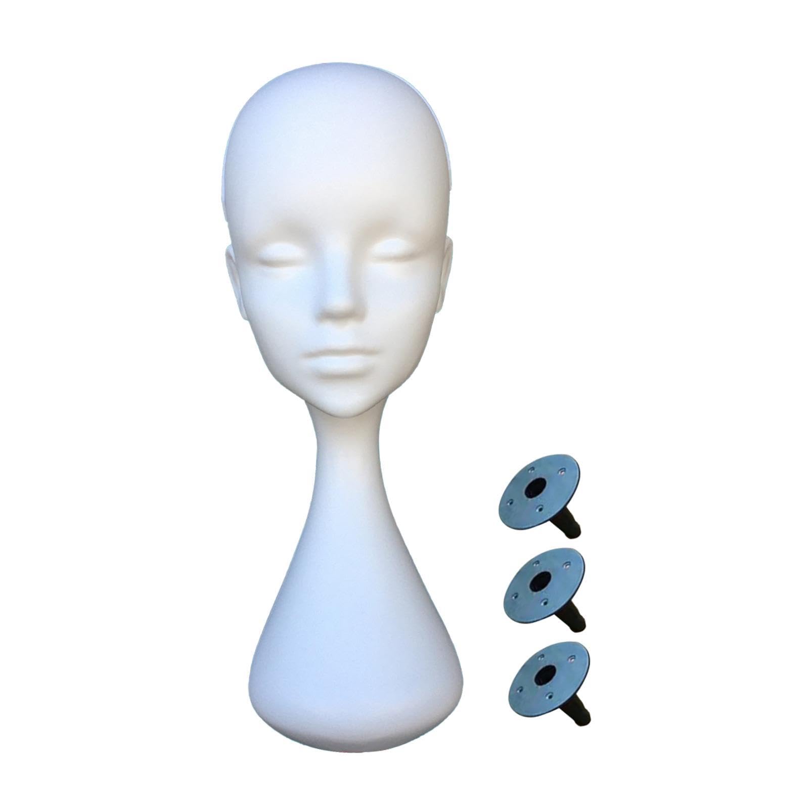 UJEAVETTE® Mannequin Head Model Foam Mannequin Display for Home Salon Shopping Mall Hat With bottom cover-image-16