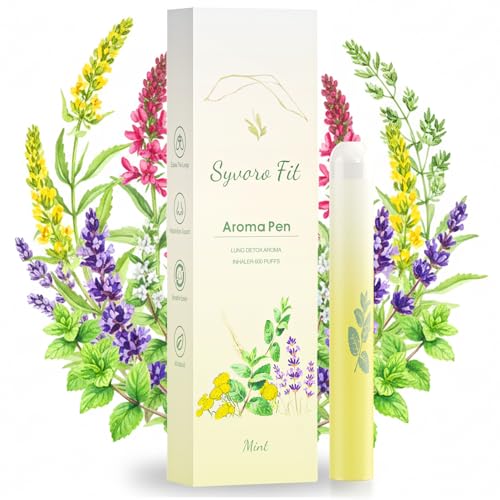 Upgraded Mullein Herbal Diffuser Pen - All-Natural with Mullein, Thyme & Mint for Lung Cleansing, Freshens Breath & Quitting Bad Habit - Up to 600 Uses (1 stick)