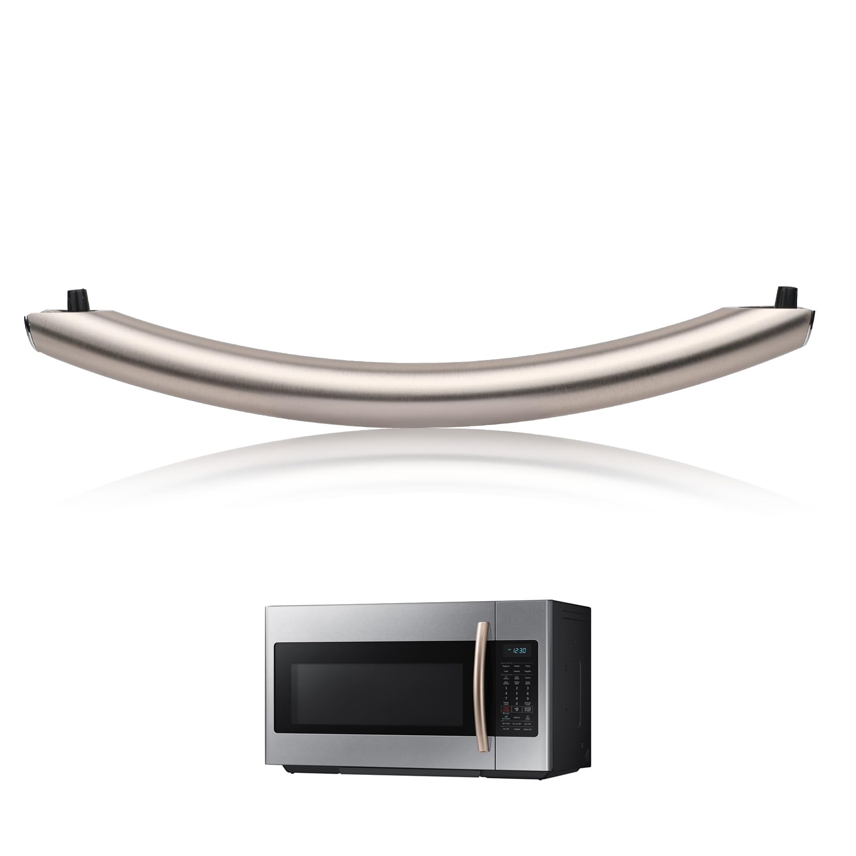Upgrade ME16A4021AS Microwave Door Handle, Replaces with Samsung Microwave Handle ME16A4021AS, with 2 Screws, Gold DE94-04313F Microwave Door Handle, 2 Years Warranty