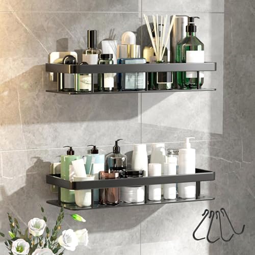 Lista de Estantes para ducha comprados en linea. 42 Estanteria Ducha para Baño,Estante Organizador Regadera para Baño,Estante para Baño Sin Taladro,Repisa para Baño Pared,Cesta Organizadora a Prueba de óxido,con 4 Ganchos,para...