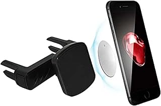 قاعدة تثبيت مغناطيسية للسيارة مع فتحة مكيف هواء، متوافقة مع جميع الاجهزة- RH100، اسود