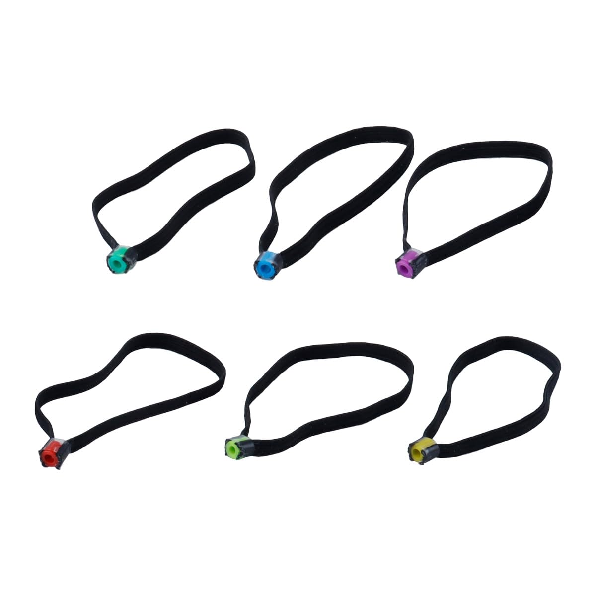 Orivin 6Pcs Fishing Tippet Ring, Fishing Gear Threading Device with Elastic Cable, Small Tool for Gear Accessories