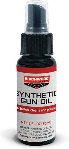 BIRCHWOOD CASEY Lubricante sintético para pistola de larga duración para reducir la fricción, limpiar y proteger superficies metálicas, bomba de 2