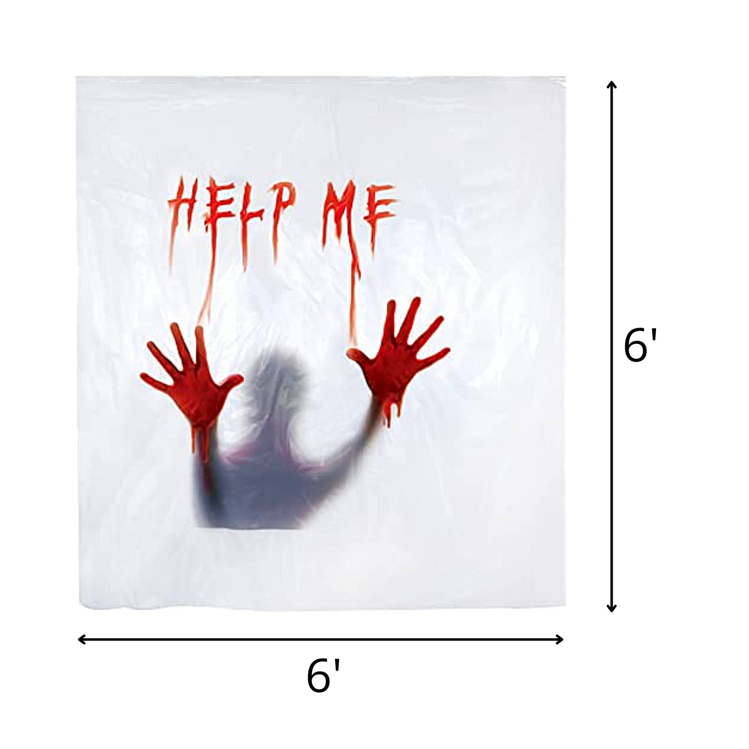 Halloween-Duschvorhang Mit Geisterfamilie – Wasserdicht, 183x183 Cm, Aus Polyester, Mit Haken