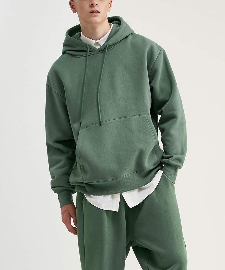 Casual Mens Hoodies Heavyweight Drawstring Hoodie Teenage Pullover Men Women Sweatshirts with Pocket2