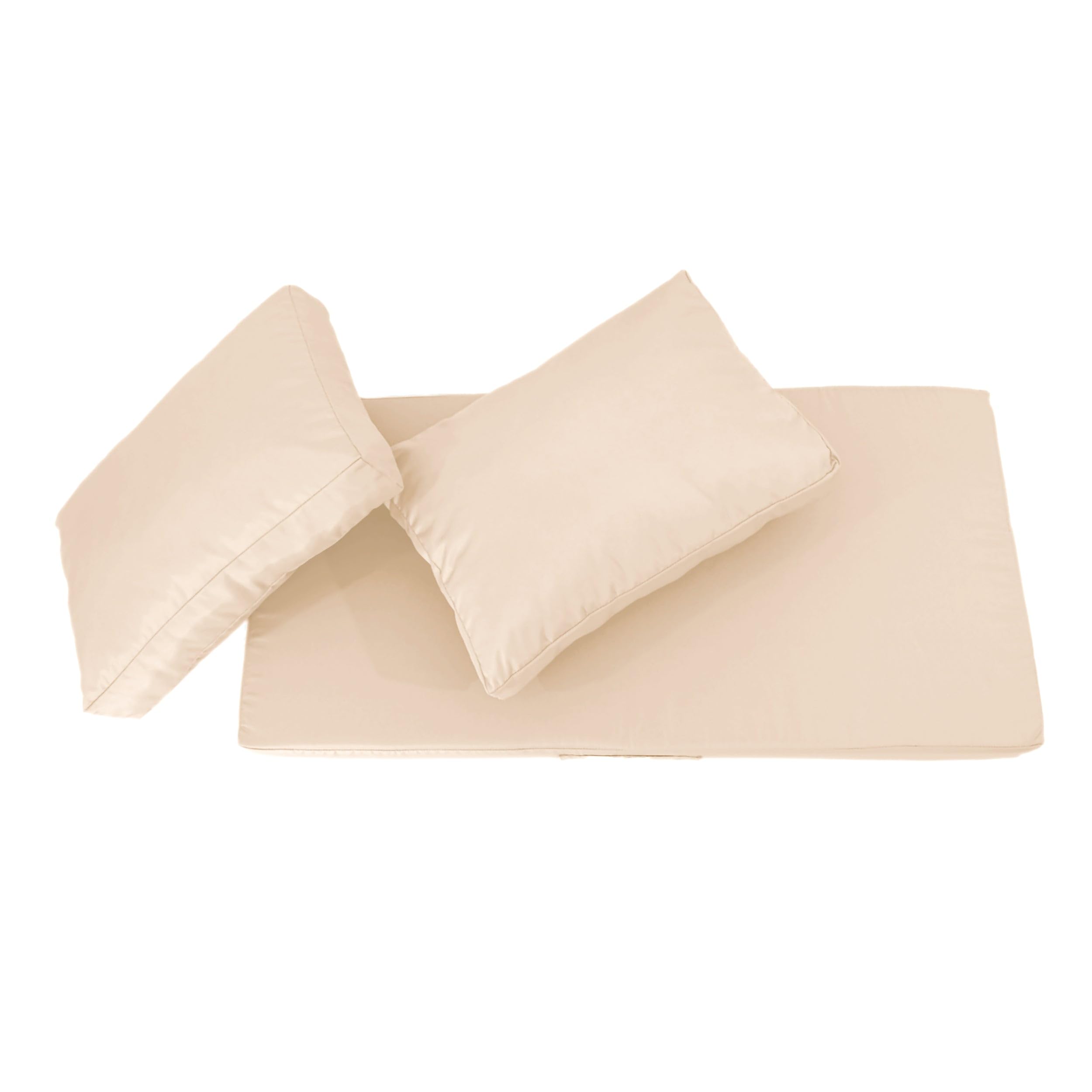 Coussins pour Salon de Jardin Déhoussable - Coussins extérieur - 120x60 cm - Coussin de Remplacement pour Fauteuil, Banc & Chaise d'extérieur - Imperméable & Confortable - Beige
