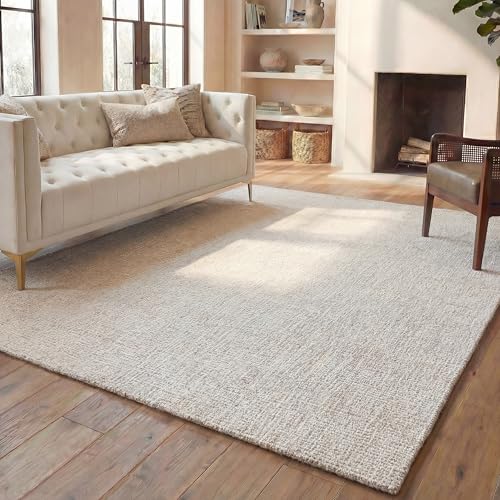 SAFAVIEH Area Rug 8x10 - Abstract Collection - Large - Ivory & Grey, Handmade Wool, Ideal for Living Room, Bedroom, Office, Dining Space (ABT468G) - Image 12