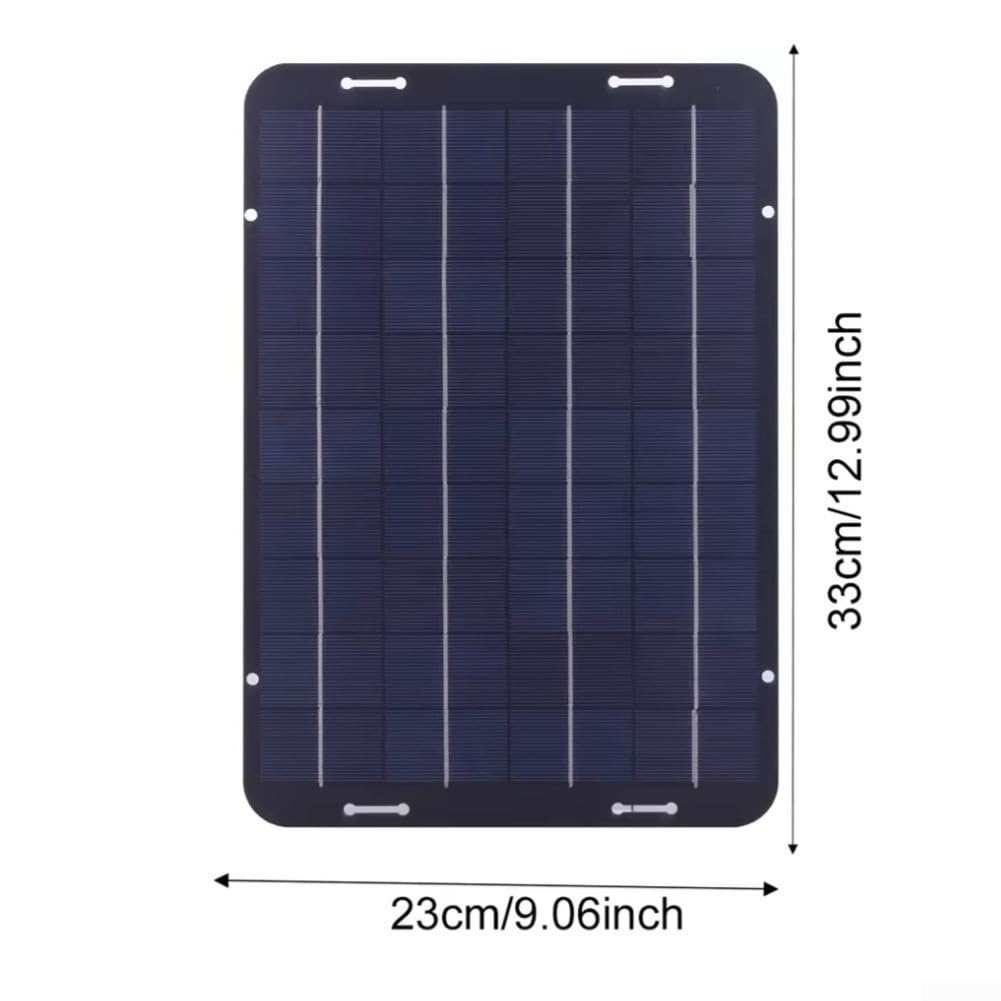60 W 18 V Solarpanel mit Dual-USB für QC3.0 Schnelllade-Controller und DC5521-Buchsenausgang für Fahrzeuge (A)