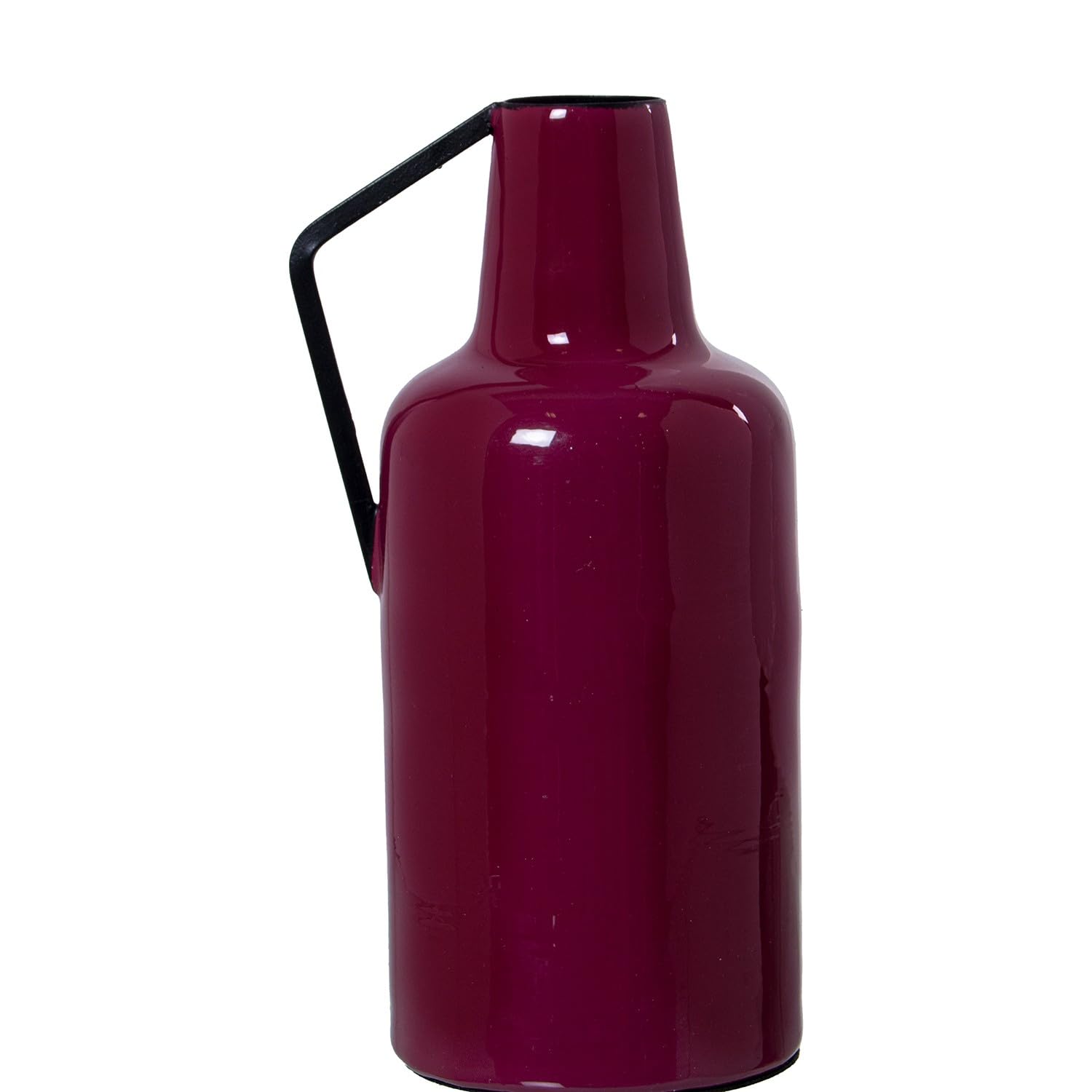 Vase en métal émaillé rose foncé : fini les vases cassés sur la table