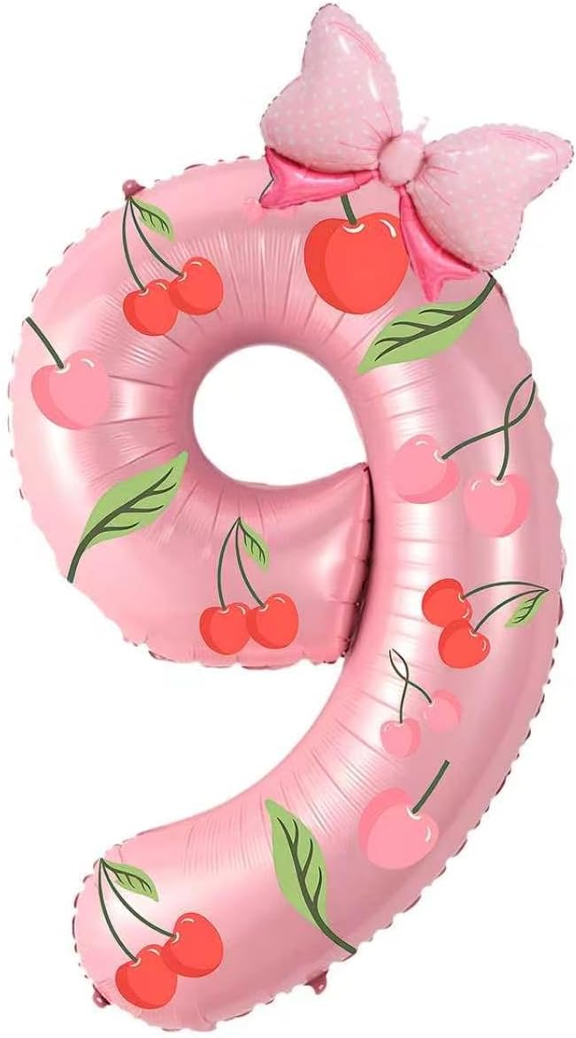 40 Inch Cherry Number 2 Aluminum Foil Balloons Cherry Stickers Large Polyester Film Helium Balloons Suitable For Decorating Birthday Parties Weddings Anniversaries And Other Occasions image 4