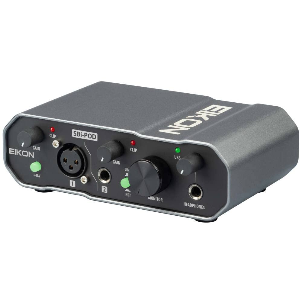 Proel EIKON SBi-POD - Interfaccia audio USB 2.0 con 2 In & 2 Out, qualità da studio per la registrazione domestica o mobile, lo streaming live o il podcasting