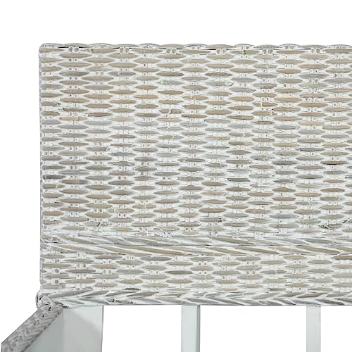Betten & Bettrahmen Bettgestell Grau Natur Rattan 140x200 cm Möbel – Bild 8