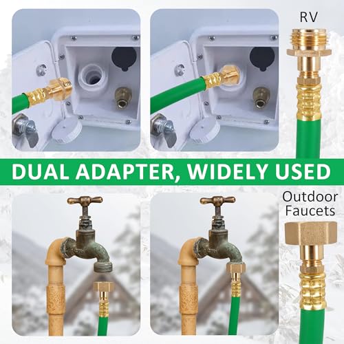 Image of RV Winterizing Kit Fit for Motorhome Boat Camper and Travel Trailer with Sprinkler Blowout Adapter, Air Compressor Quick Connect Kit for Winterize Sprinkler System RV (Lead-Free Brass)