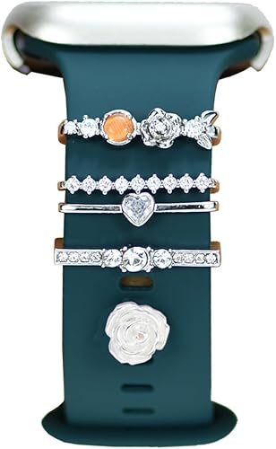 SUNOREEK Dijes decorativos de diamantes para mujer, anillos decorativos de diamantes para correas de Apple Watch de 1.929 in, 1.772 in, 1.732 in,