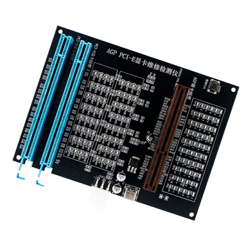 CAZSTYK AGP PCIE Scheda Grafica Tester con Indicatori LED per Rilevamento Rapido Guasto e Diagnostica GPU Strumento Diagnostico