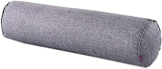 Aowufan Solid Color Cervical Pillow Cylindrical Round Neck Pillow Candy Pillow Long Leg Pad Foot Pillow Throw Pillow Sofa Cushion (Dark Grey, S)