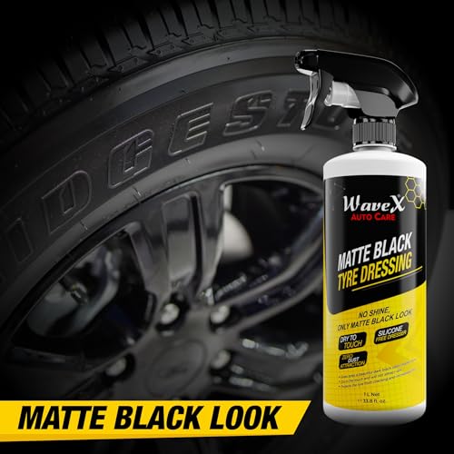 Wavex Matte Black Tyre Dressing (5L) | Liquid Car Tyre Polish for Dry to Touch, Zero Dust Attraction