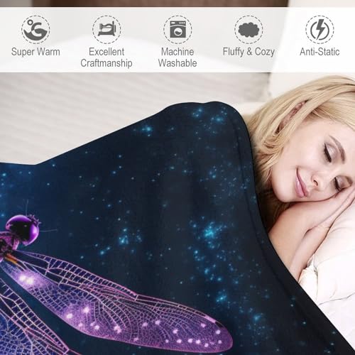 Plaid canapé couverture polaire dragonfly douce couverture lit - 4
