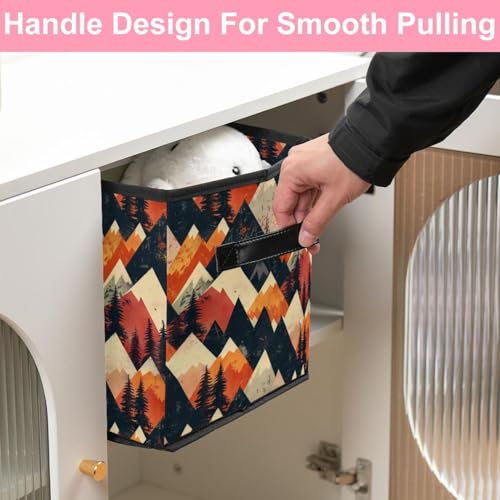 Boîtier de rangement avec double poignées paniers pliables pour dressing