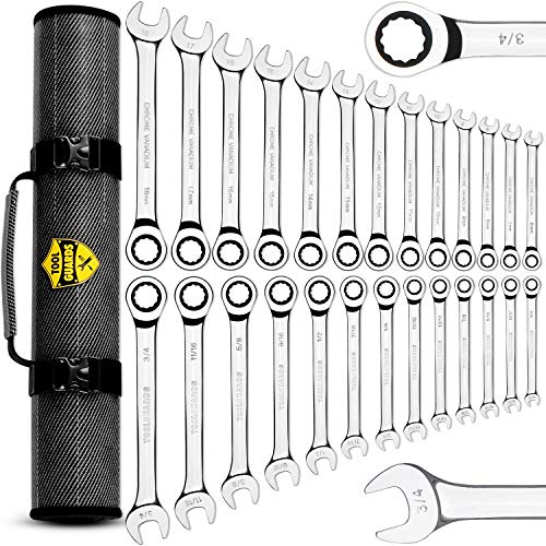 🛒 Crazy Deals [26 Pieces] Ratcheting Wrench Set  Unbreakable INCH + MM